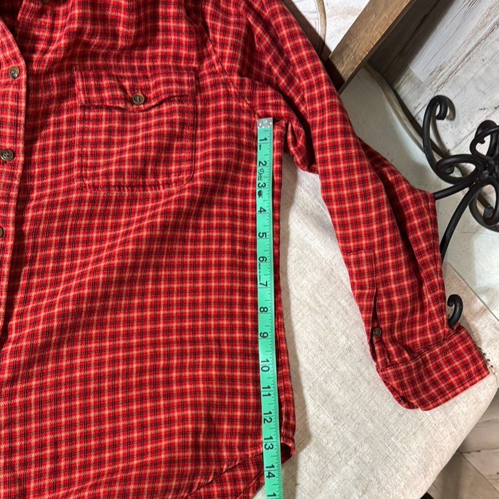 Jones New York Thin Flannel Plaid Button Up Size Medium - Picture 8 of 8